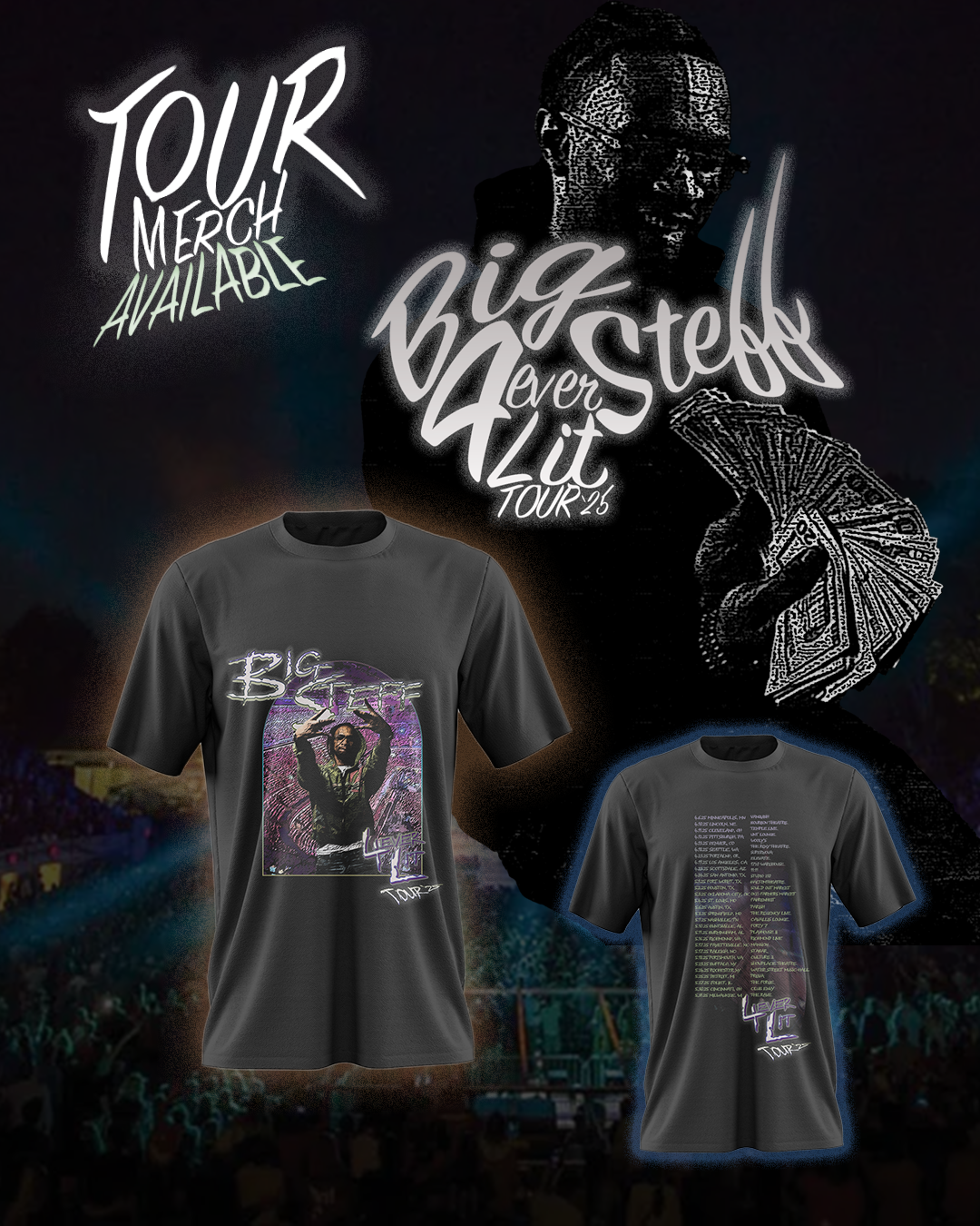 4 Ever Lit Tour Tee Black/Purple