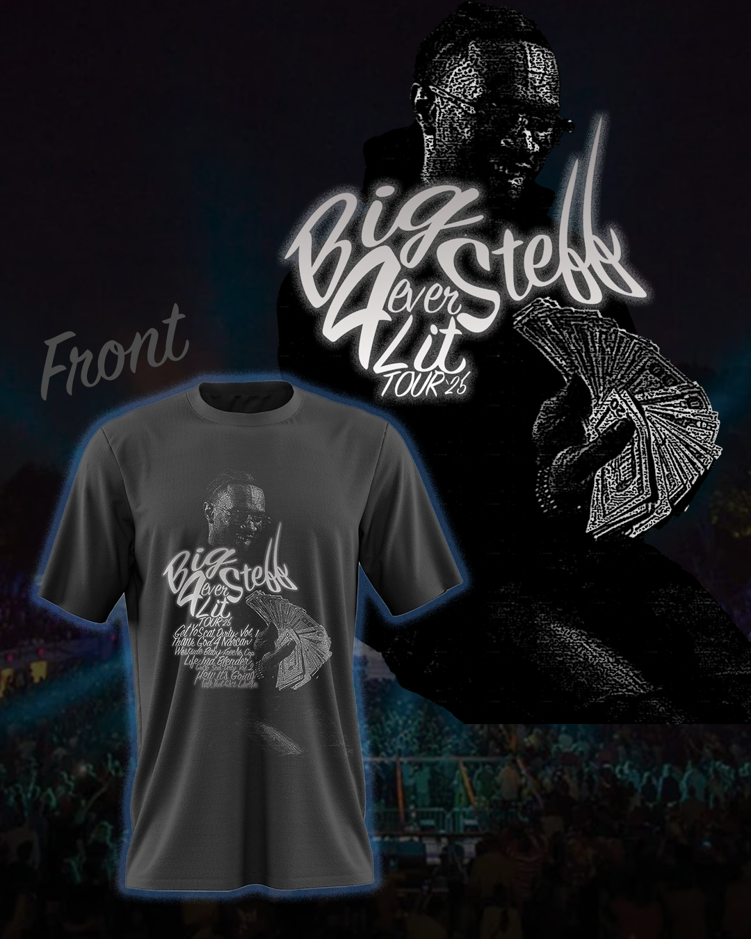 4 Ever Lit Tour Tee Black